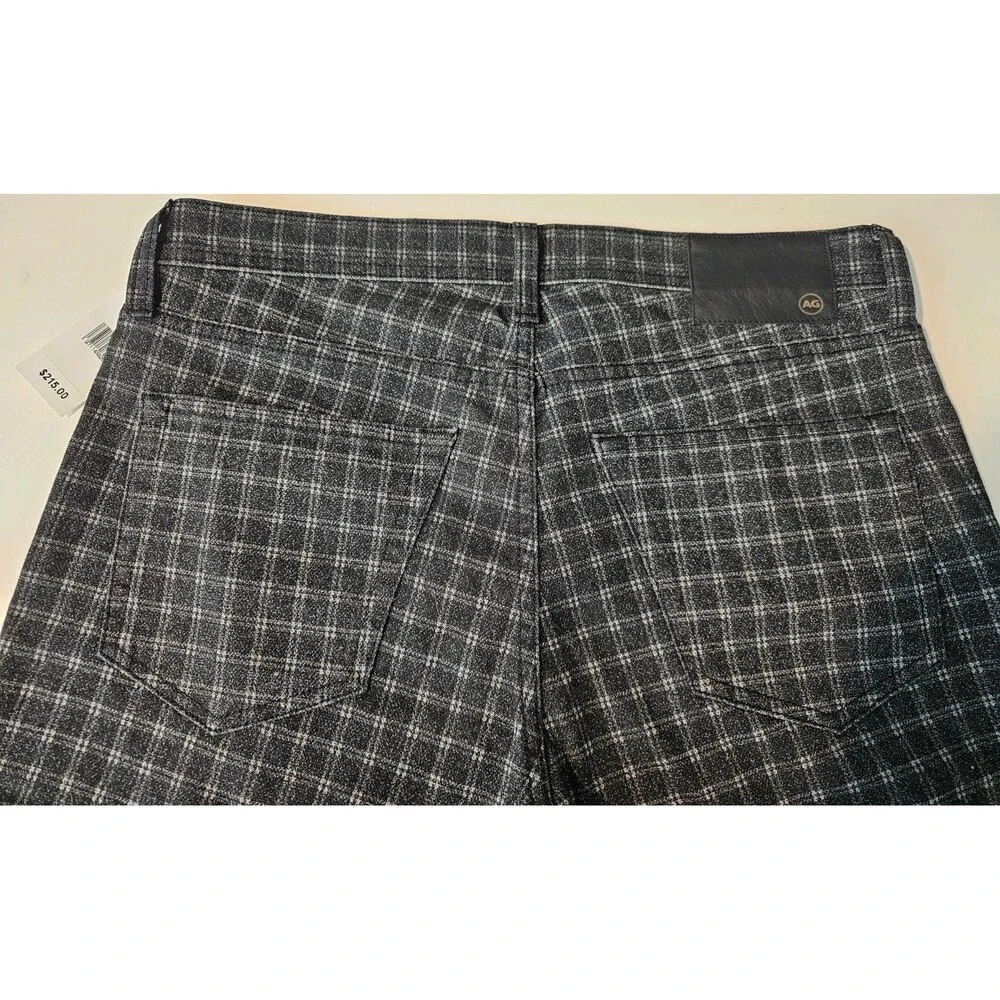 AG  Adriano Goldschmied  Tellis Modern Slim Jeans/Trousers Black Checkered 32x32 - Picture 14 of 15